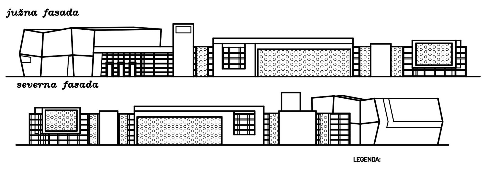 Autocad drawing of Hotel building elevation