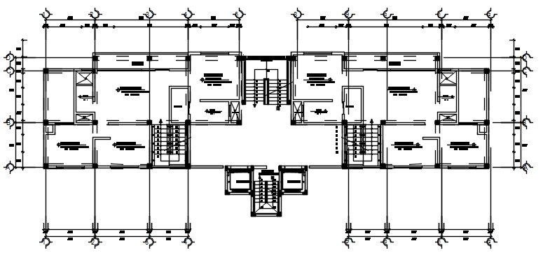 Autocad drawing of a duplex house with detail dimension in dwg file