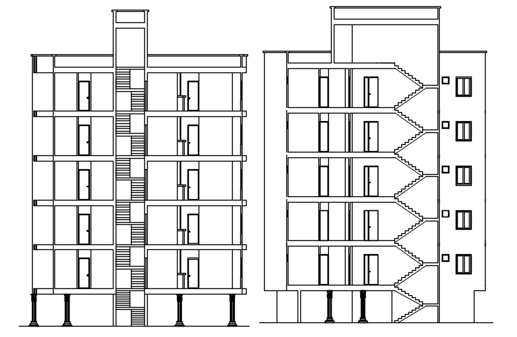 Autocad drawing of a residential apartment in dwg file 