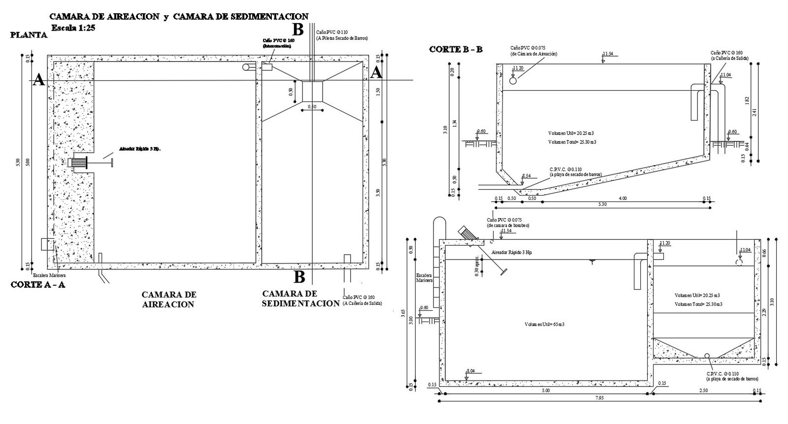 Autocad drawing of air chamber