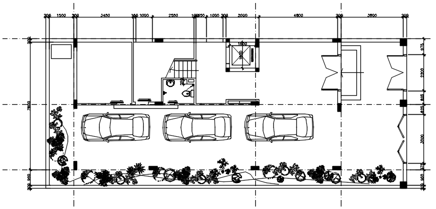Autocad drawing of basement plan