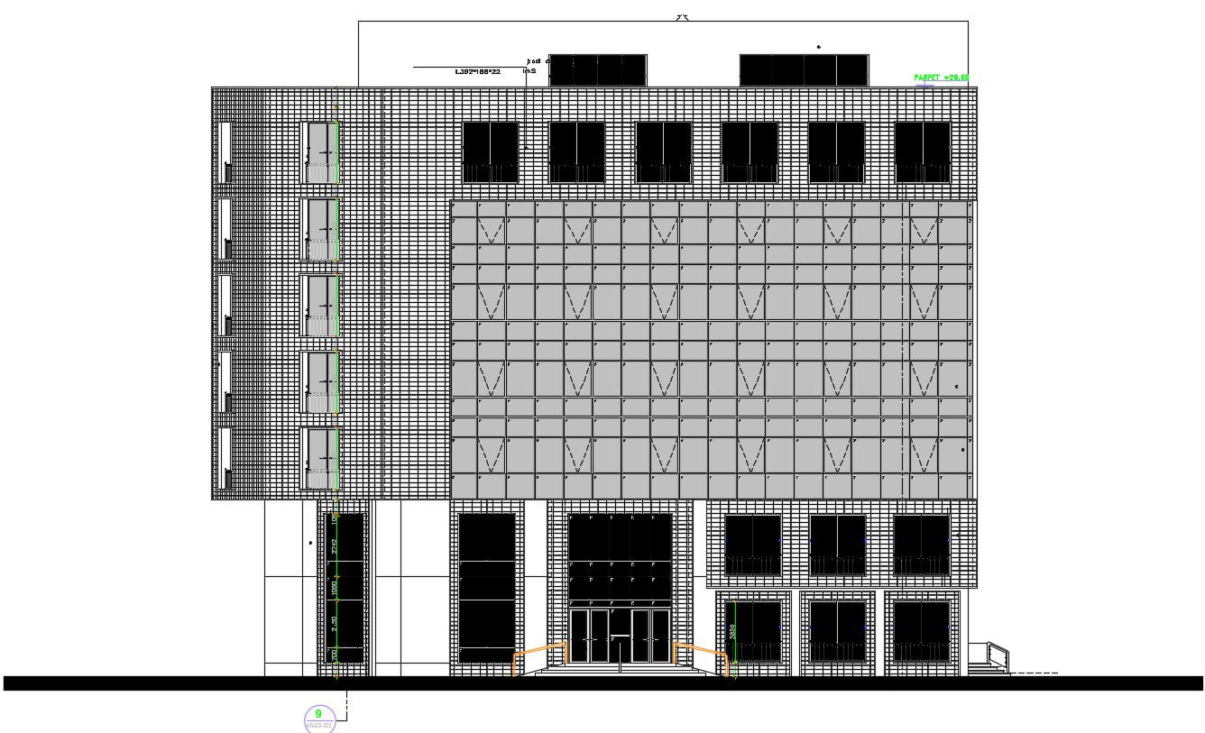 Commercial building  design in AutoCAD file