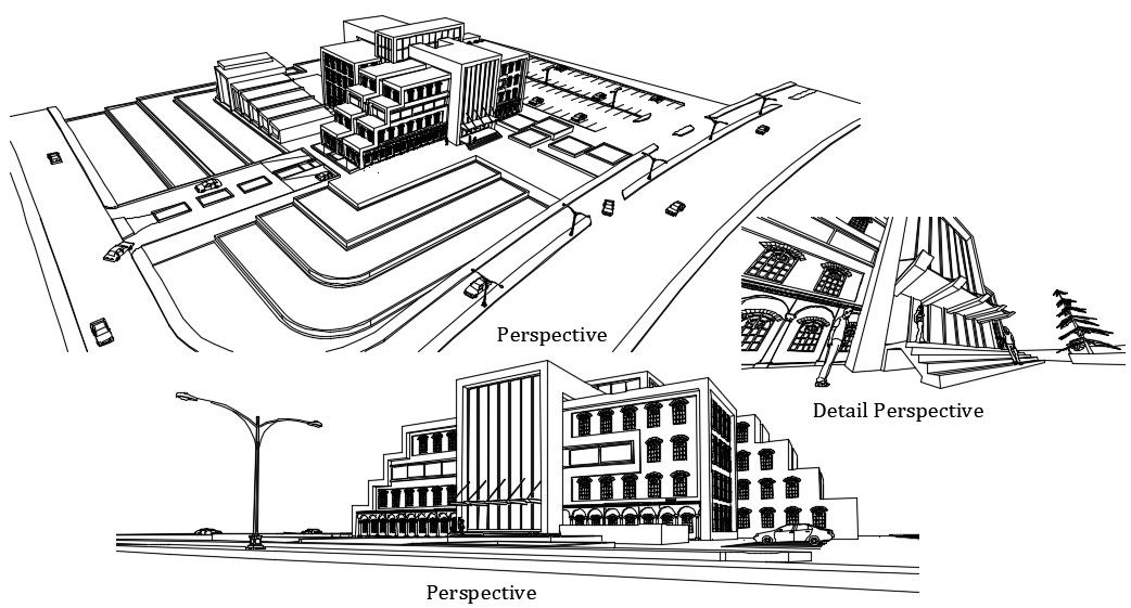 Autocad drawing of building
