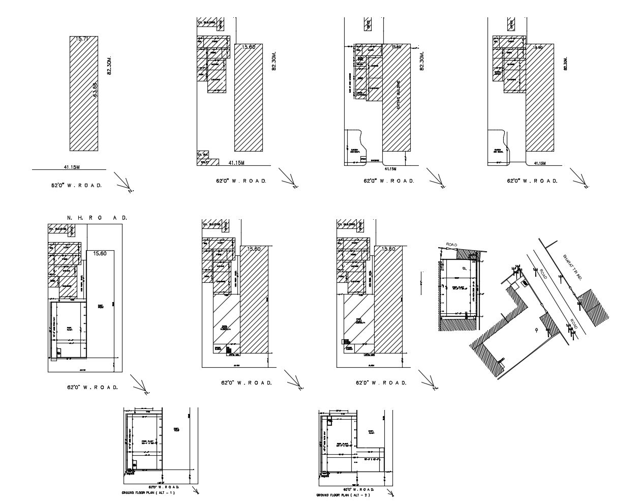 Autocad drawing of building layout