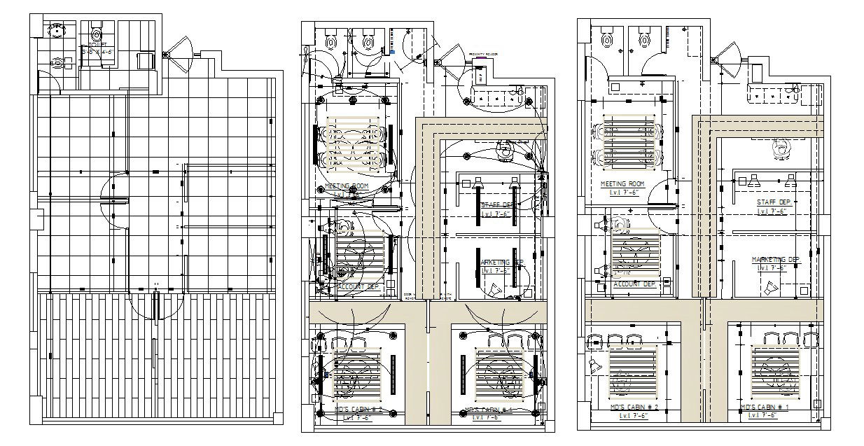 Commercial Office Design In AutoCAD File