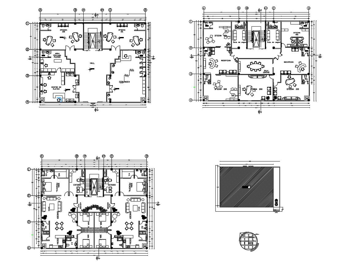 Autocad drawing of commercial office
