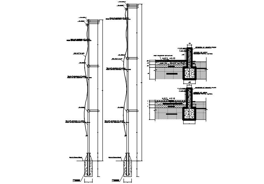 Autocad drawing of construction detail