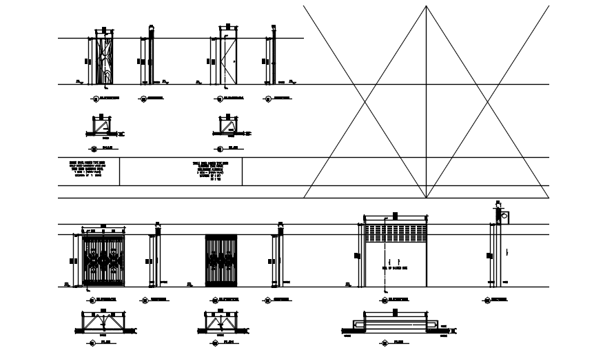 Autocad drawing of doors