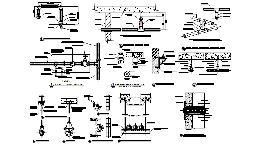 Autocad drawing of fire fighting detail