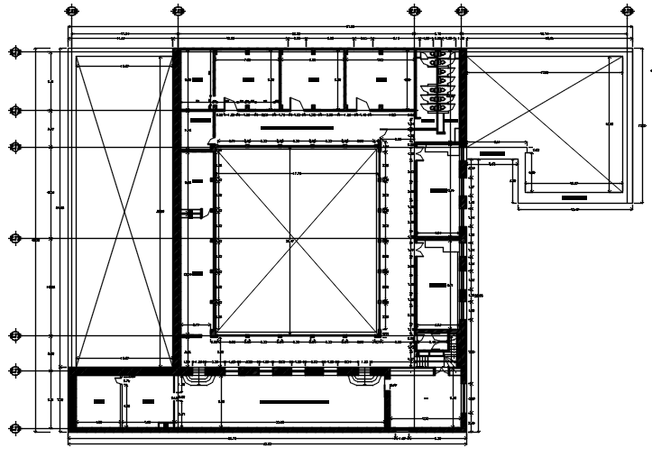 Autocad drawing of foundation plan