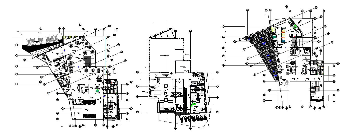 Autocad drawing of furniture showroom