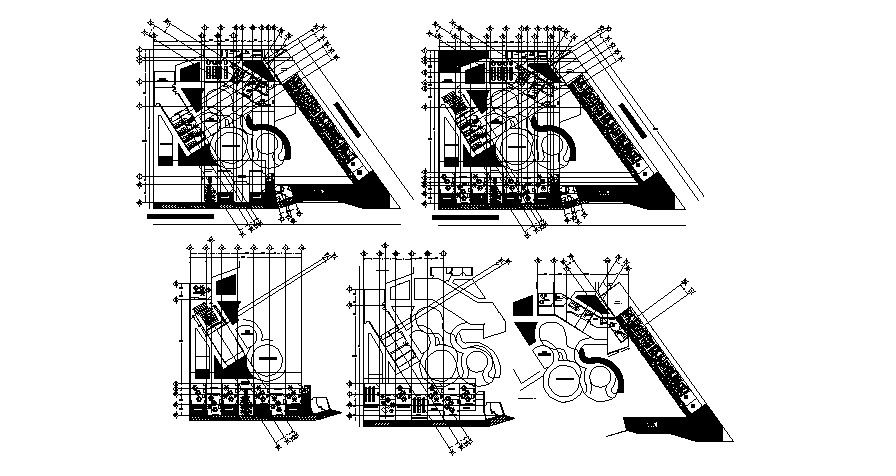 Autocad drawing of garden restaurant