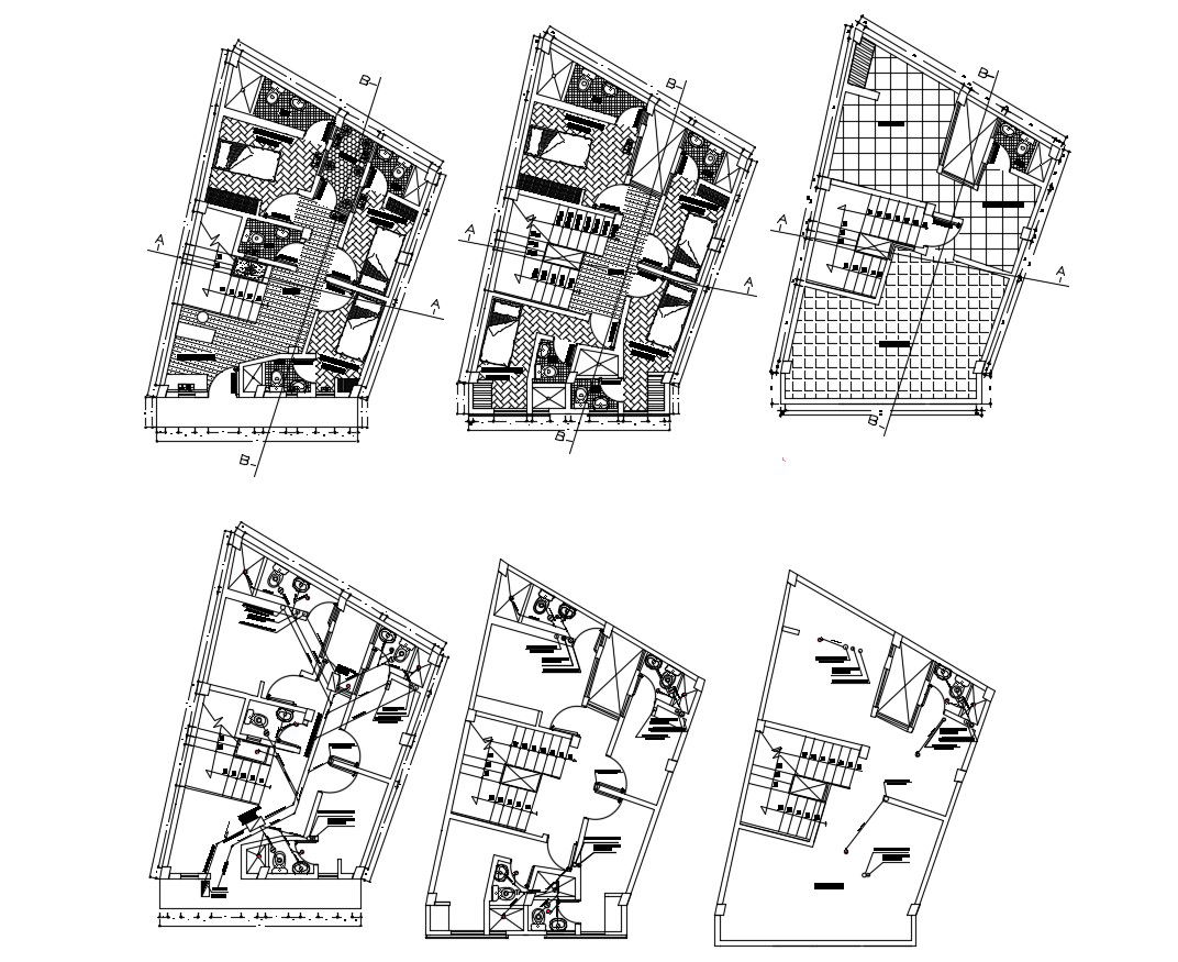 Autocad drawing of hotel