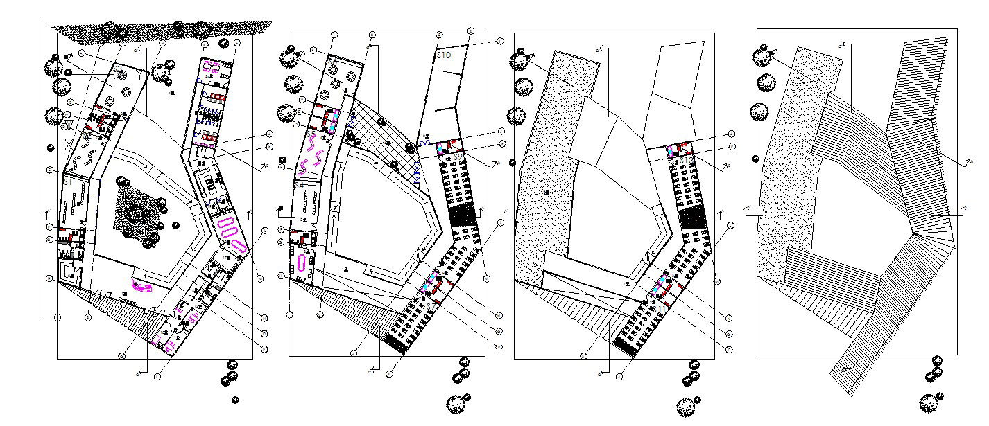 Autocad drawing of hotel layout