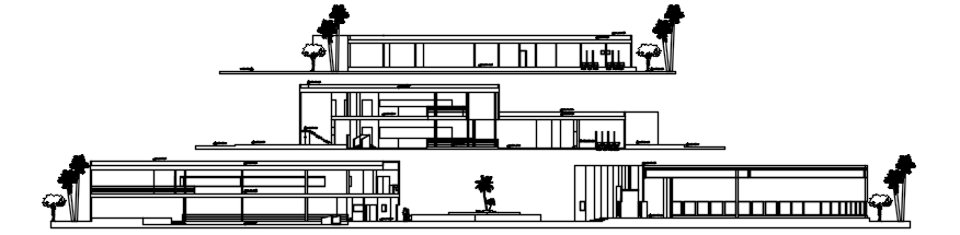 Autocad drawing of hotel sections 