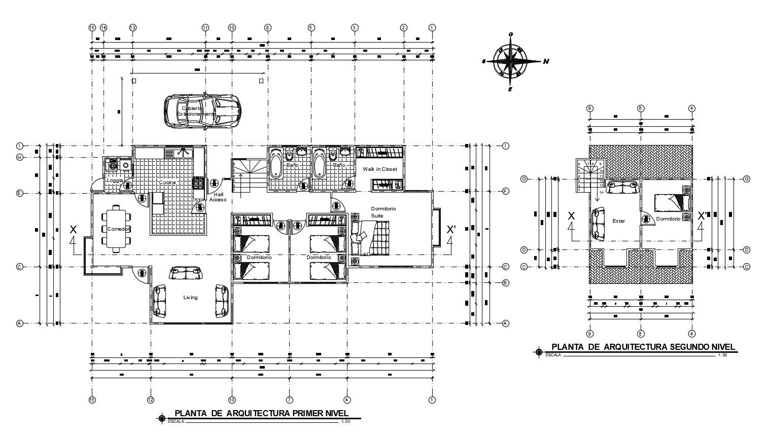 Autocad drawing of house 18.1mtr x 9.5mtr with detail dimension in dwg file