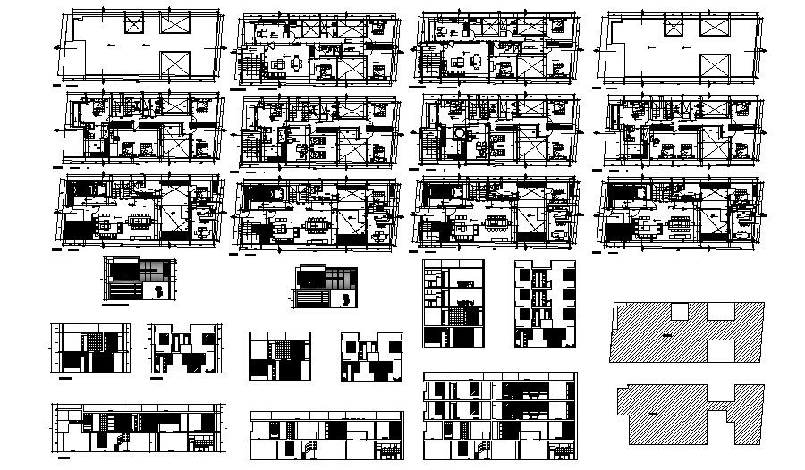 Autocad drawing of residence with sections