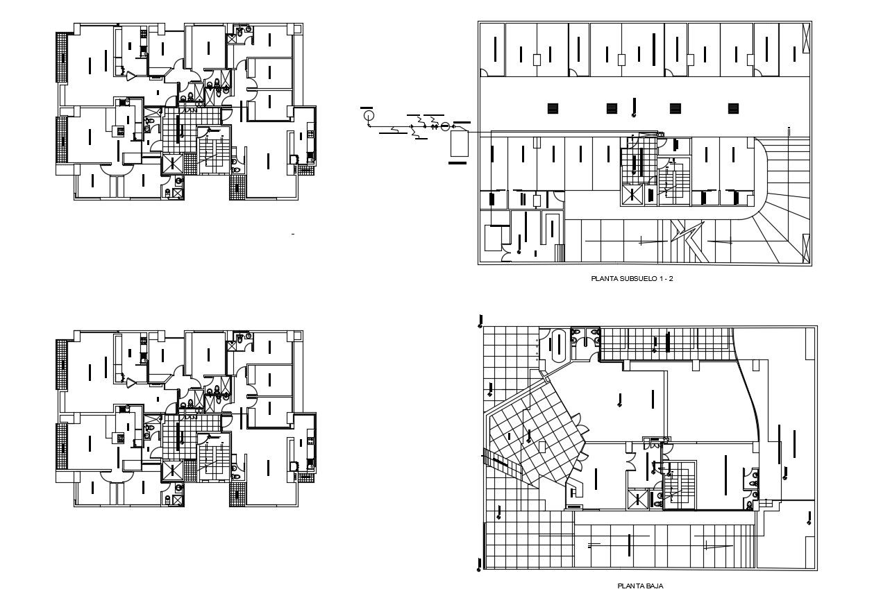 Autocad drawing of residential apartment