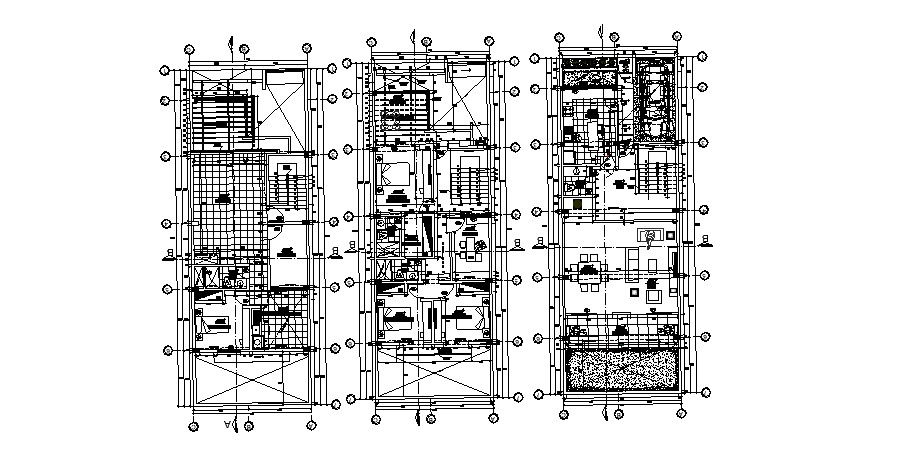 Autocad drawing of residential bungalow