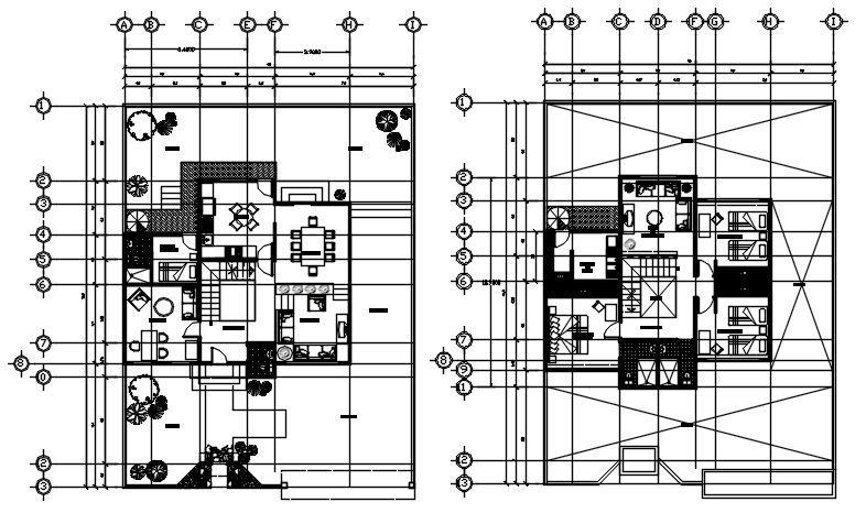Autocad drawing of residential bungalow