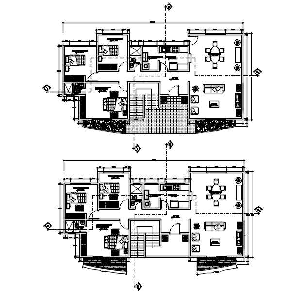 Autocad drawing of residential bungalow