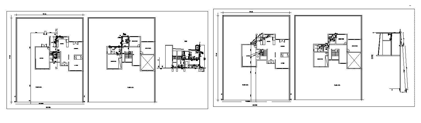 Autocad drawing of residential bungalow