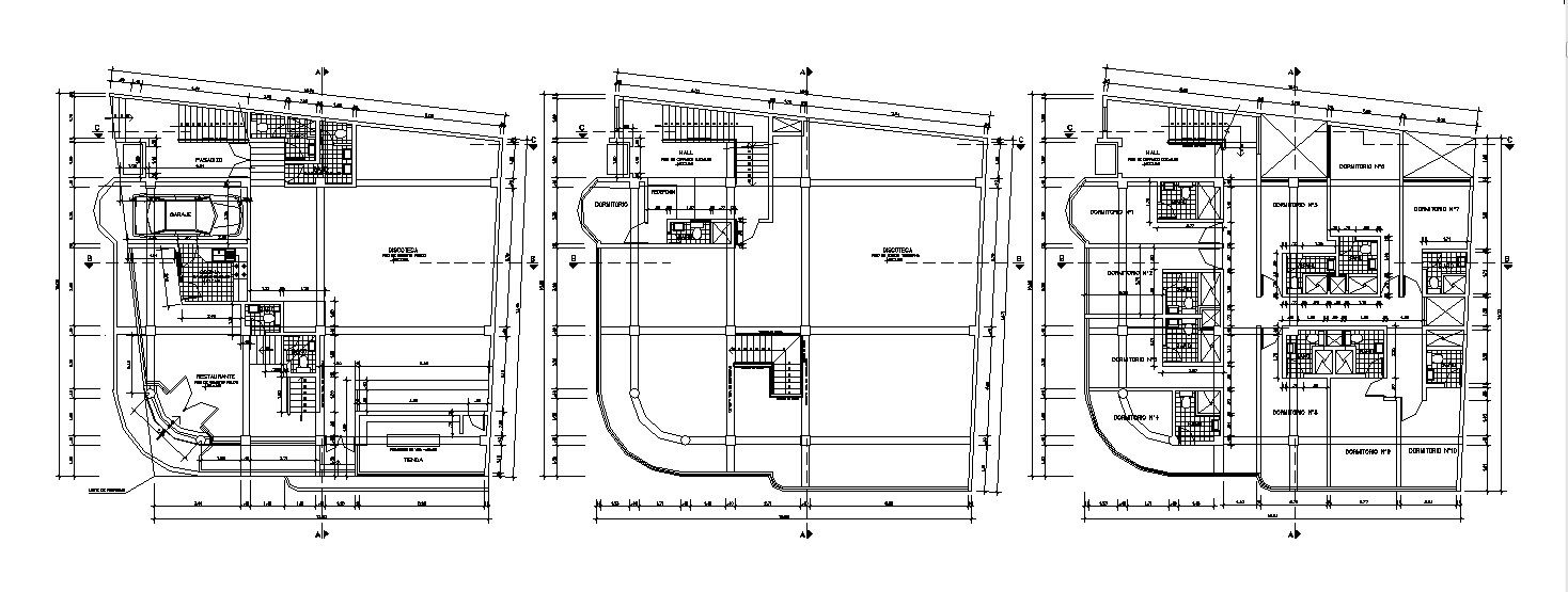 Autocad drawing of residential house plan 