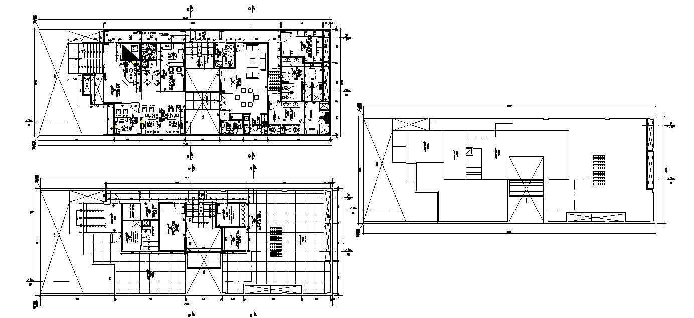 Autocad drawing of residential house plan