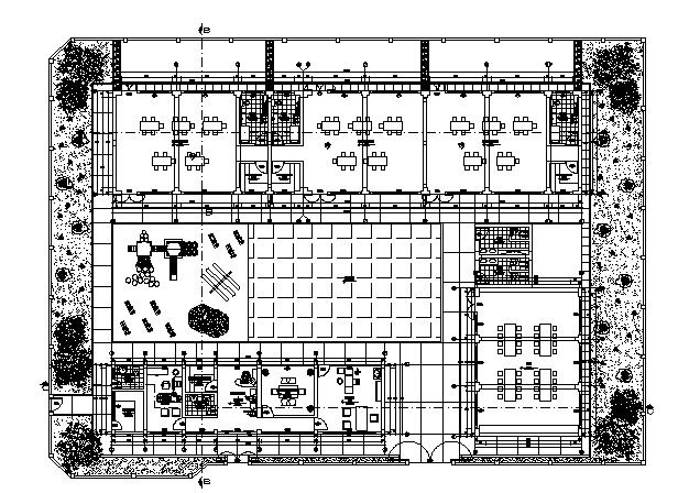 Autocad drawing of restaurant layout