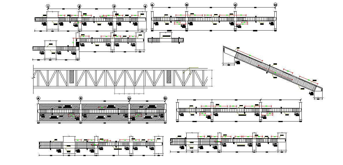 Autocad drawing of roof beam
