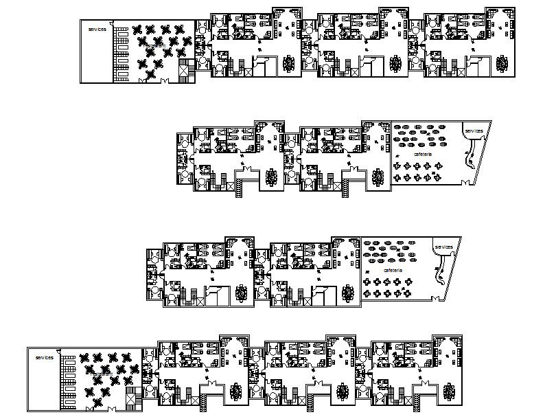 Autocad drawing of school hostel