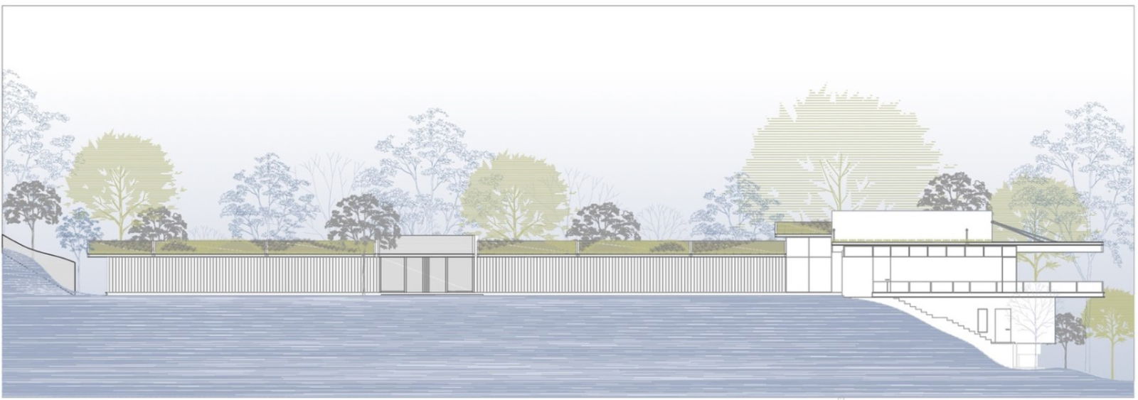 Autocad drawing of sectional elevation of the house