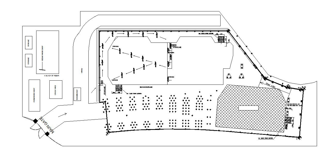 Site Plan Drawing In DWG File