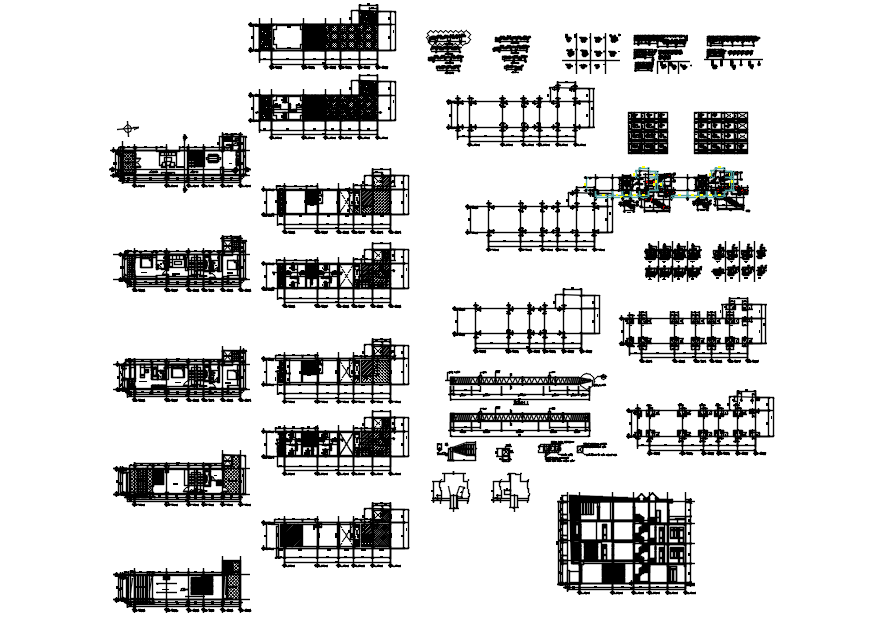 Autocad drawing of the apartment with furniture