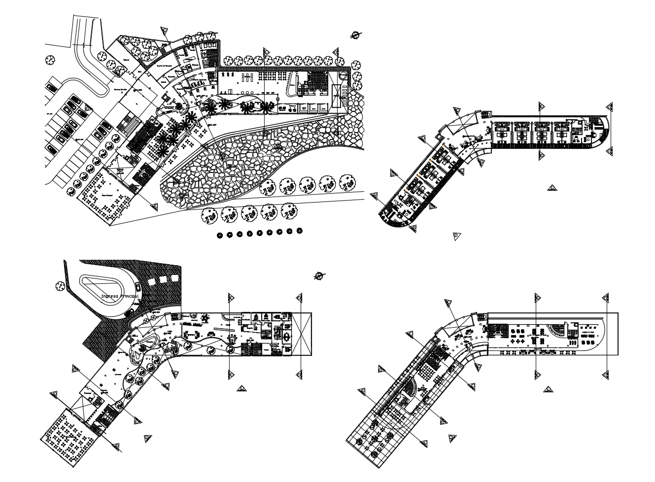 Autocad drawing of the commercial complex