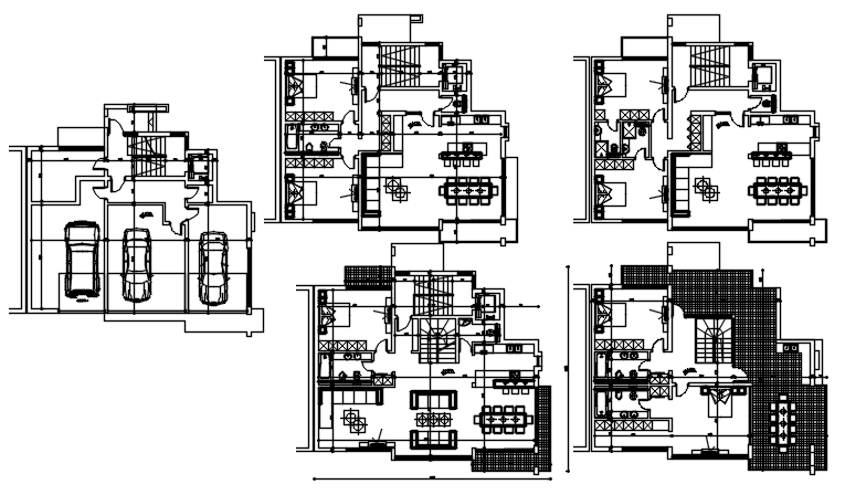 Autocad drawing of the residential apartment