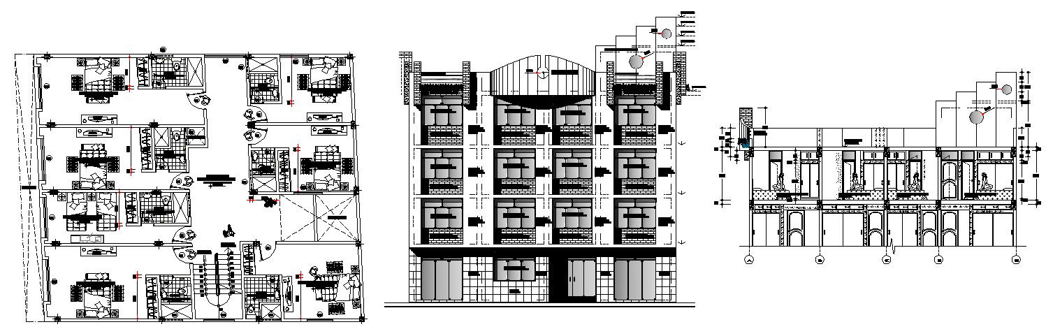 Autocad drawing of the residential apartment