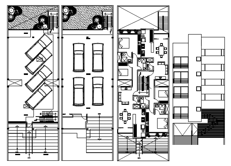 Autocad drawing of the residential apartment