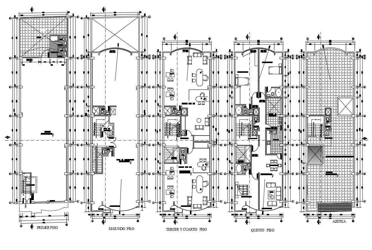 Autocad drawing of the residential apartment
