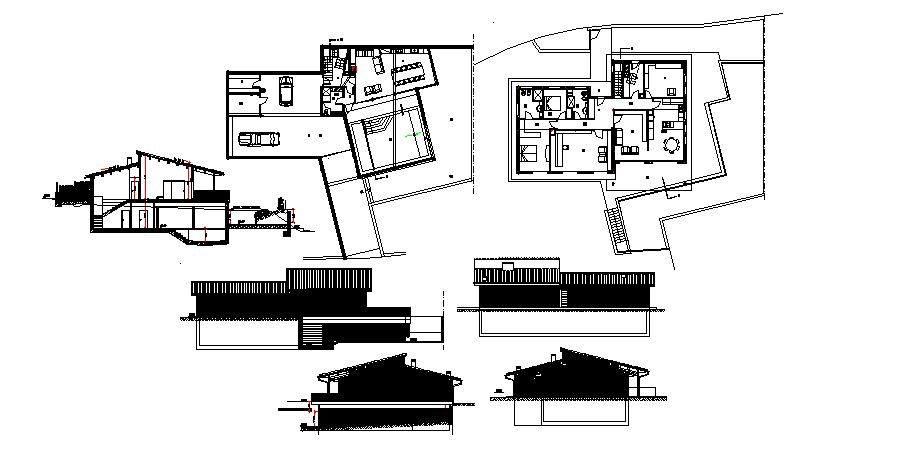Autocad drawing of the residential house