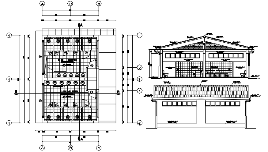Autocad drawing of the residential house