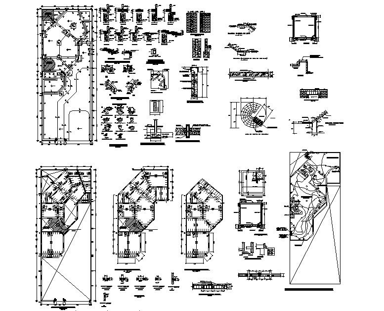 Autocad drawing of the residential house