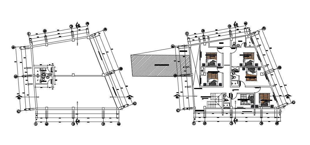 Download Free Small 2 Storey House Design In DWG File