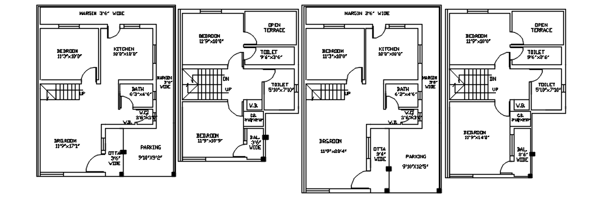 Autocad drawing of the residential house