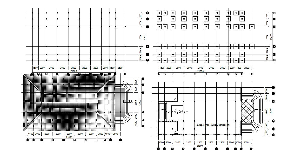 Autocad drawing of the residential house