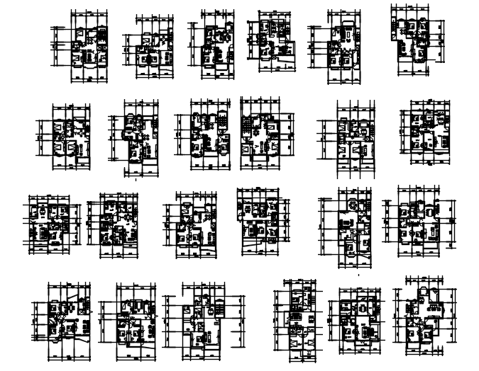 Autocad drawing of the residential house