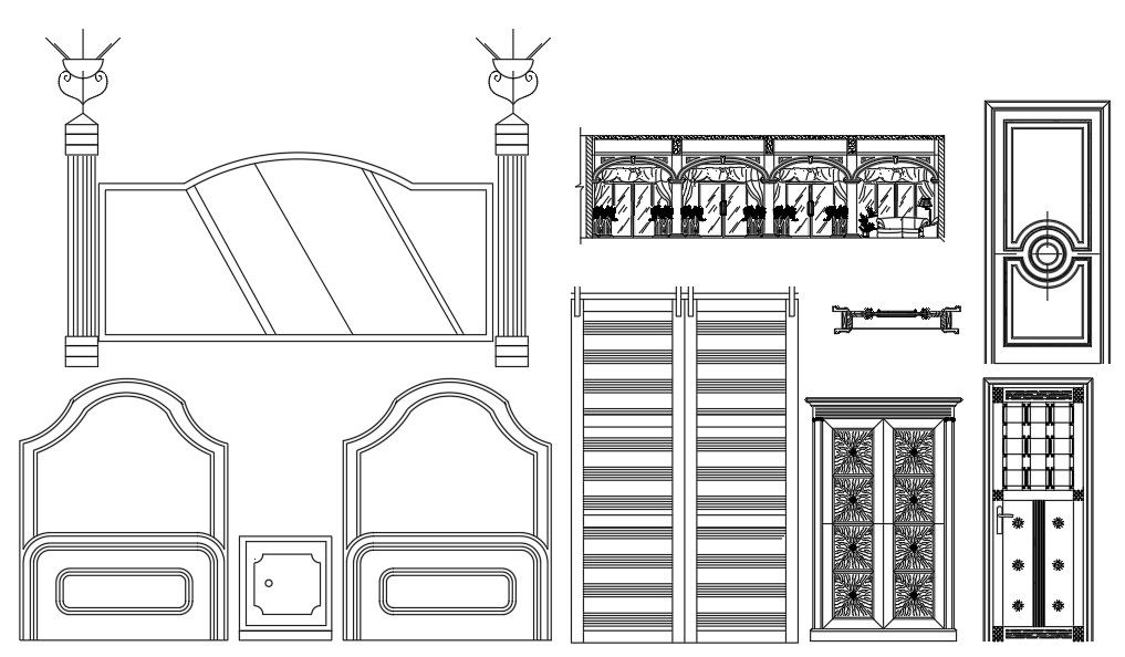 Autocad 2D DWG Architectural Drawing file Contains the Elevation design of the beautiful door and gates,download the file