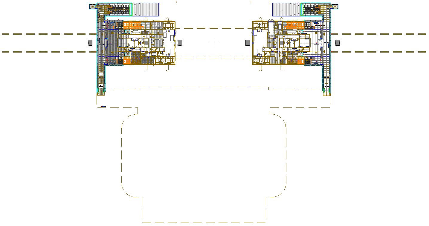Autocad 2D DWG fie of equipment and Furniture of the mezzanine floor plan,Download Autocad DWG file.