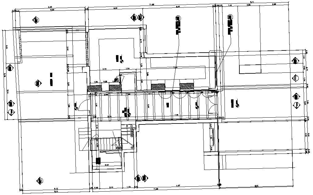 Autocad DWG fie of single-story Ground floor house plan,Download Autocad DWG file.