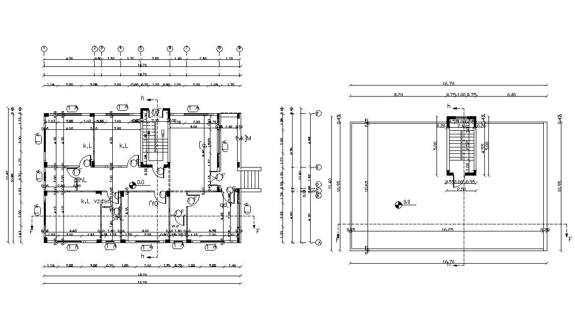 Autocad Drawing Of Huge Bungalow Planning With Terrace Floor